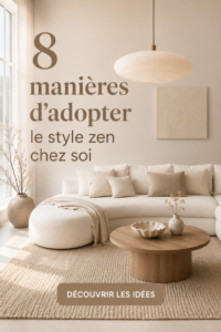 Un intérieur zen avec des couleurs neutres et des matériaux naturels