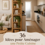 Cuisine ouverte moderne et chic, bien agencée avec espace salon intégré