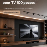 Un salon moderne avec une élégante bibliothèque en noyer