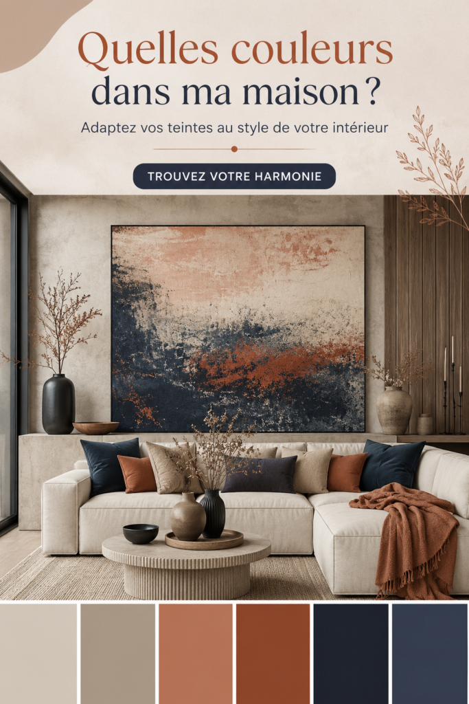 Palette de couleurs tendance pour décorer votre intérieur.