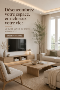 Un salon épuré avec des meubles modernes et une décoration minimaliste.