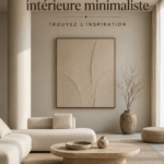 Un salon moderne au design minimaliste avec des couleurs neutres et des lignes épurées.
