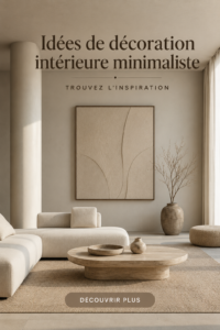 Un salon moderne au design minimaliste avec des couleurs neutres et des lignes épurées.
