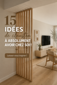 Divers claustras en bois et métal décorant un espace moderne