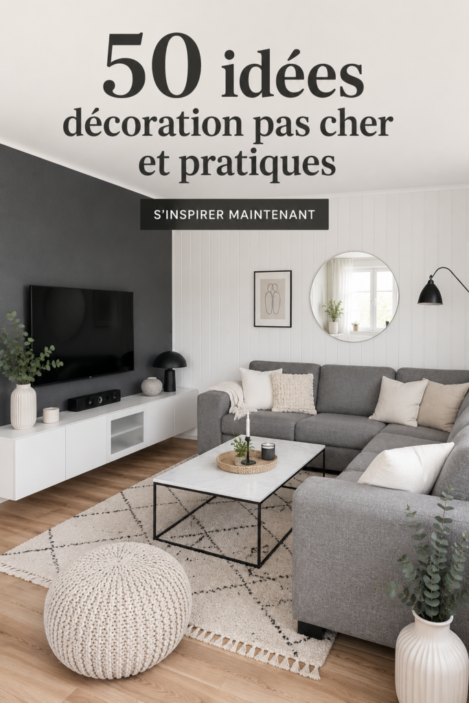 Une ambiance chaleureuse créée avec des éléments de décoration abordables dans un salon