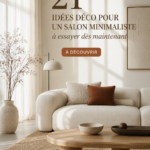 Un salon minimaliste avec des meubles modernes et un décor épuré.