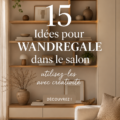 Étagères créatives dans un salon moderne, décorées avec soin.