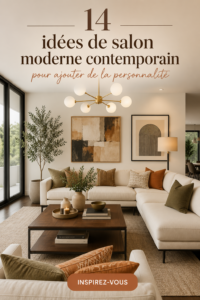 Décoration moderne d'un salon lumineux et accueillant avec des touches personnelles