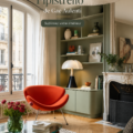 Lampe Pipistrello sur une table moderne dans un salon chic.