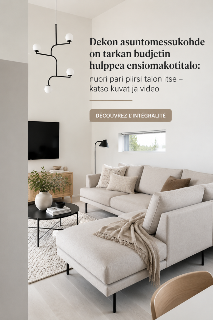 Intérieur d'une maison moderne conçue par un jeune couple.