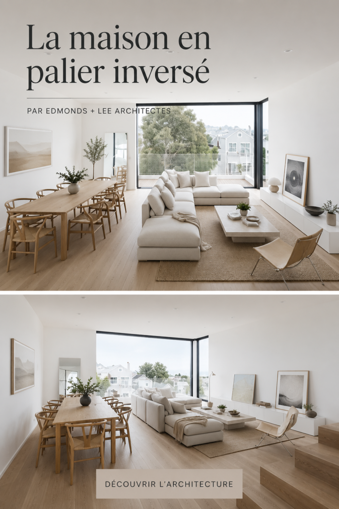 Vue de la maison Switchback, un exemple fascinant d'architecture moderne et durable.