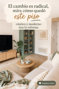 Photo d'un salon rénové au style moderne et rustique, avec des matériaux chaleureux.