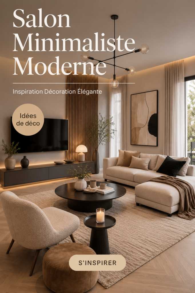 Salon moderne minimaliste avec décoration élégante