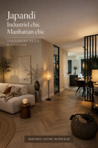 Intérieur stylé combinant le Japandi et le chic industriel