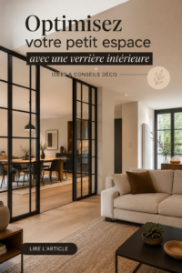 Verrière intérieure moderne dans un petit espace chaleureux