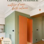 Un appartement classique revisité avec des touches de couleur lumineuses.
