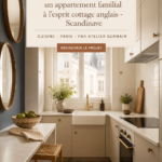 Appartement familial à Paris alliant le style cottage scandinave, avec un intérieur chaleureux et accueillant