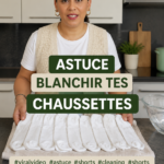 Chaussettes blanches étendues pour sécher après lavage