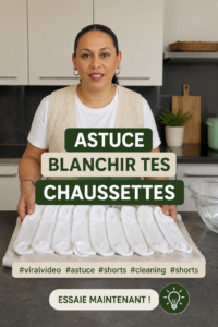 Chaussettes blanches étendues pour sécher après lavage