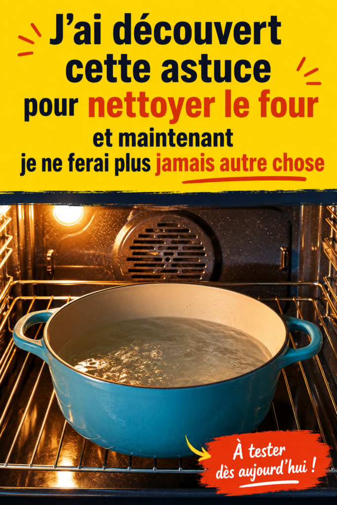 Un four propre et brillant après nettoyage avec des astuces naturelles.