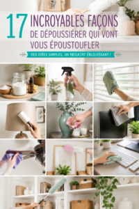 Une maison propre et bien rangée après un dépoussiérage réussi avec des produits naturels.