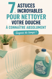 Une douche propre avec des produits naturels pour l'entretien