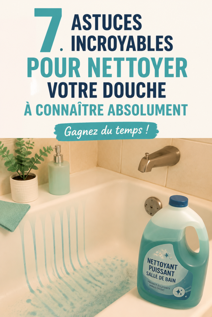 Une douche propre avec des produits naturels pour l'entretien