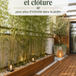 Brise-vue en bambou dans un jardin accueillant