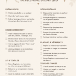 Vue d'une chambre chaleureuse et bien agencée, préparée grâce à une checklist pratique.