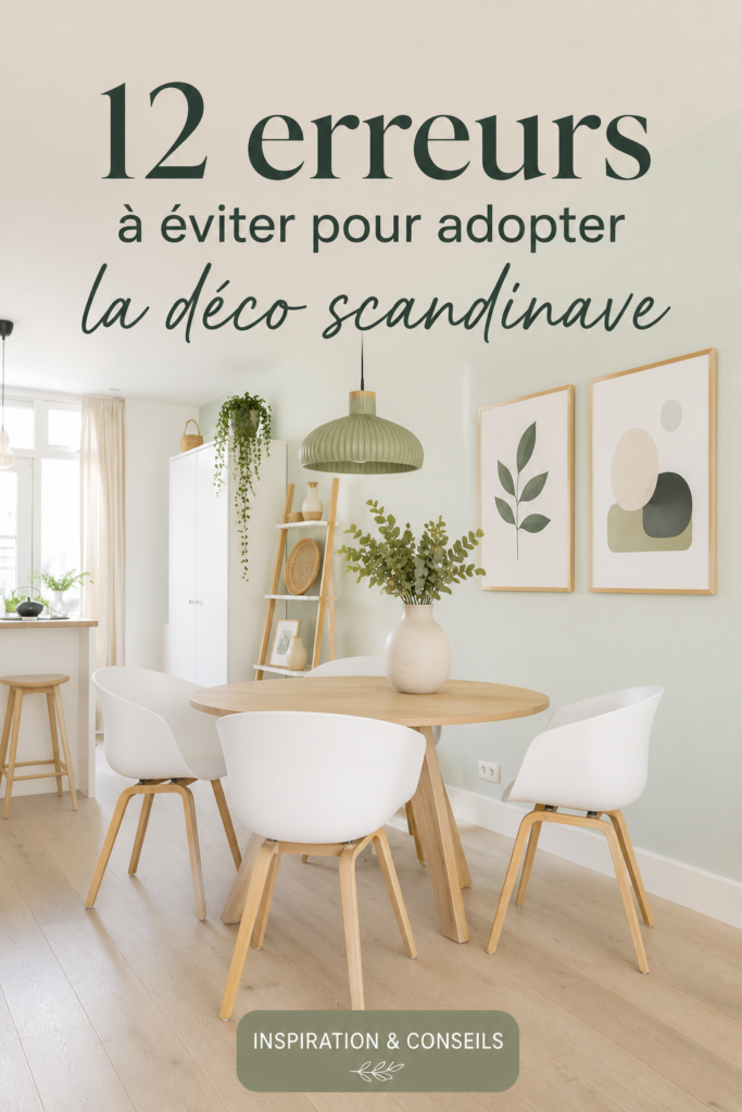 Intérieur scandinave chaleureux avec des éléments en bois et des couleurs neutres.