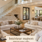 Intérieur de maison provençale avec des tons chauds et des éléments naturels.