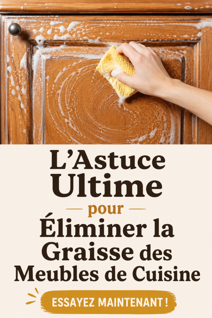 Meubles de cuisine brillants après un nettoyage efficace
