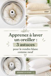 Un oreiller propre et blanc sur un lit décoré