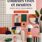 Un intérieur chaleureux mélangeant des couleurs audacieuses et des teintes neutres.