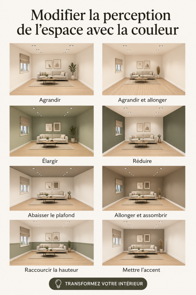 Salle à manger avec des murs peints en couleurs chaudes, illustrant la transformation d'un espace.