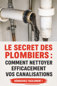 Astuce de plombiers pour nettoyer efficacement les canalisations, montrant un environnement sain et propre.