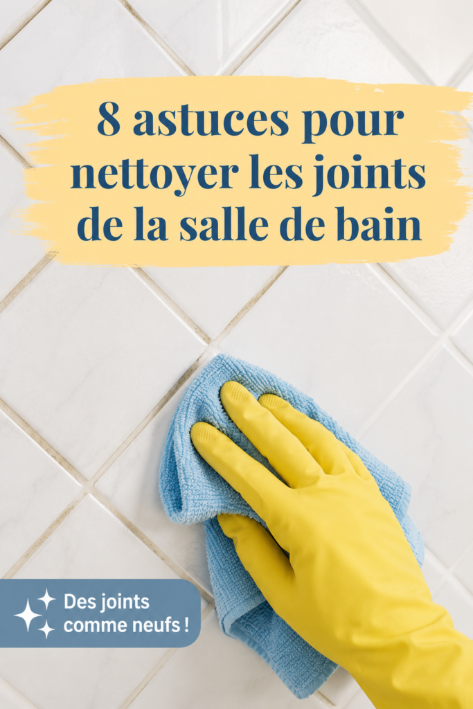 Une salle de bain avec des joints propres et bien entretenus.