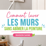 Un mur propre avec un nettoyant maison provenant d'ingrédients naturels.