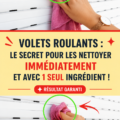 Volets roulants propres après un nettoyage simple