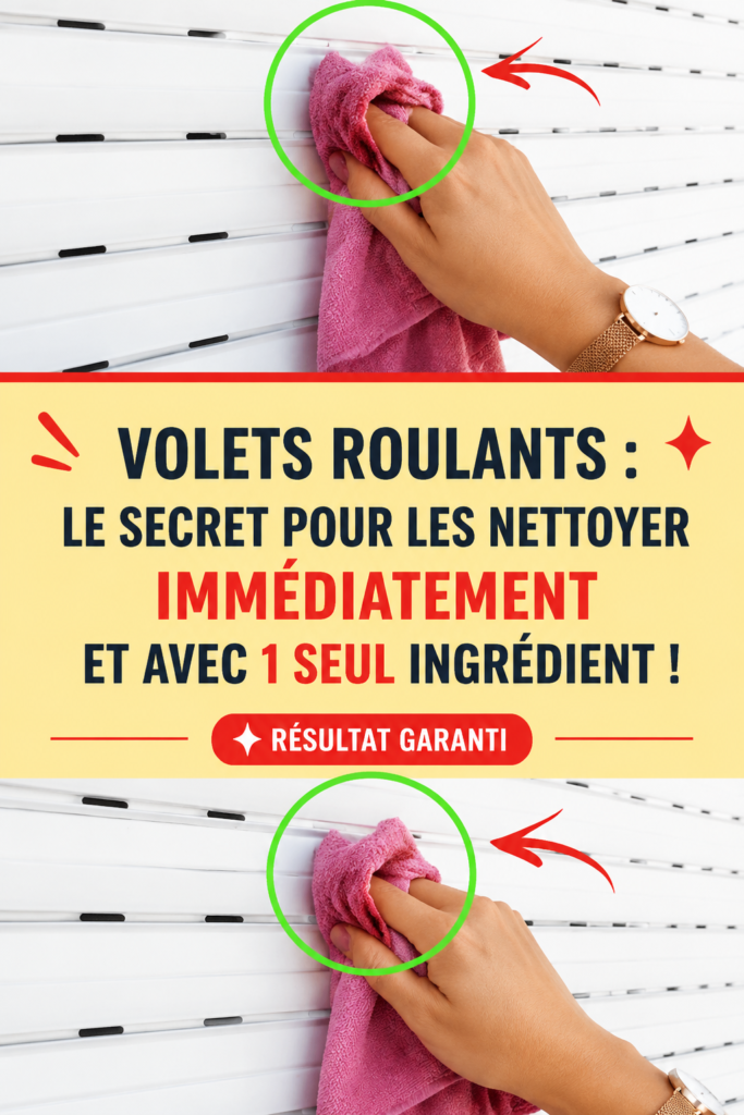 Volets roulants propres après un nettoyage simple