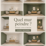 Intérieur chaleureux avec un mur peint en couleur apaisante