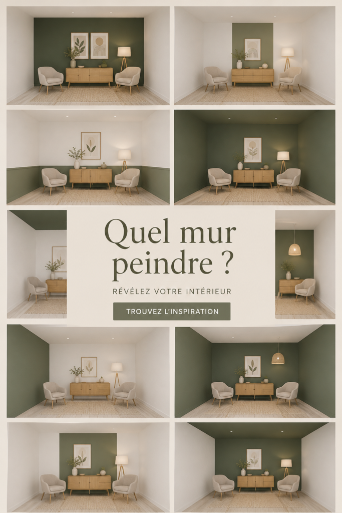 Intérieur chaleureux avec un mur peint en couleur apaisante