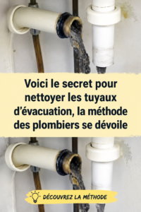 Femme utilisant des outils pour nettoyer des tuyaux d'évacuation