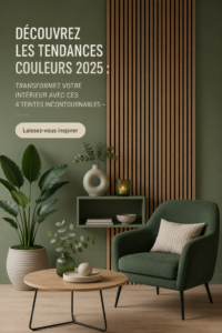 Palette de couleurs tendance pour l'intérieur en 2025