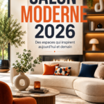 Salon moderne et chaleureux décoré pour 2026