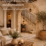 Salon de style méditerranéen avec des éléments chaleureux et naturels