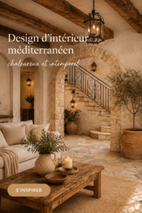 Salon de style méditerranéen avec des éléments chaleureux et naturels
