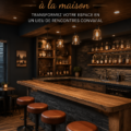 Exemple d'un bar chaleureux et convivial au sous-sol