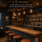 Exemple d'un bar chaleureux et convivial au sous-sol