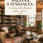 Un salon modernisé avec des touches de décoration chaleureuses et contemporaines.